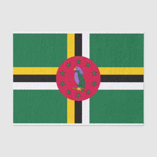 Vlag van Dominica Tissuepapier (Voorkant)