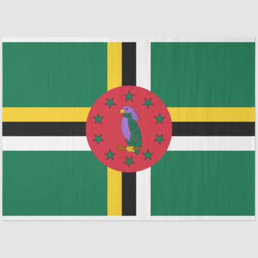 vlag van Dominica Tissuepapier (Voorkant)