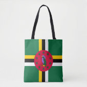 Vlag van Dominica Tote Bag (Voorkant)