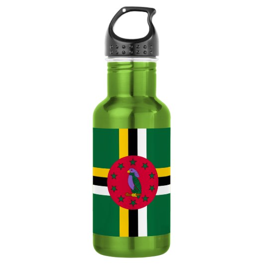 Vlag van Dominica Waterfles (Voorkant)