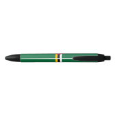 Vlag van Dominica Zwarte Inkt Pen (Achterkant)