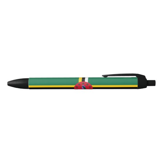 vlag van Dominica Zwarte Inkt Pen (Bovenkant)