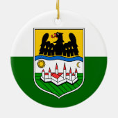 Vlag van Donauschwaben Keramisch Ornament (Achterkant)