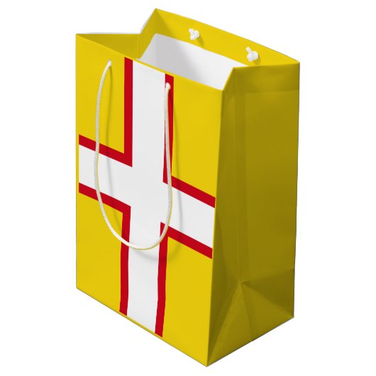 Vlag van Dorset Gift Bag Medium Cadeauzakje (Achterkant Gekanteld)
