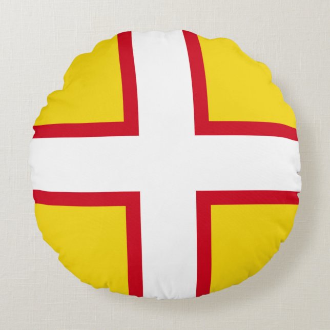 Vlag van Dorset (Graafschap VK) Rond Kussen (Voorkant)