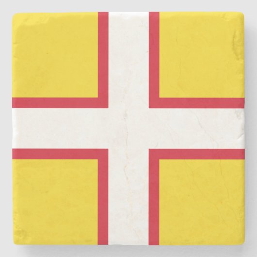 Vlag van Dorset (Graafschap VK) Stenen Onderzetter (Voorkant)