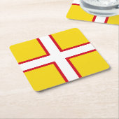 Vlag van Dorset Kartonnen Onderzetters (Schuin)
