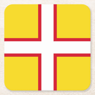 Vlag van Dorset Kartonnen Onderzetters