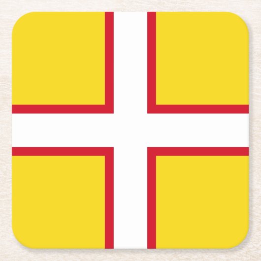 Vlag van Dorset Kartonnen Onderzetters (Voorkant)