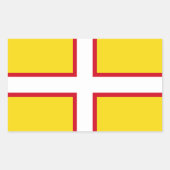 Vlag van Dorset Rechthoekige Sticker (Voorkant)