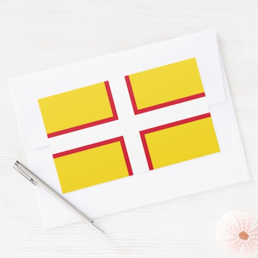 Vlag van Dorset Rechthoekige Sticker (Envelop)
