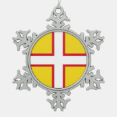 Vlag van Dorset Tin Sneeuwvlok Ornament (Voorkant)