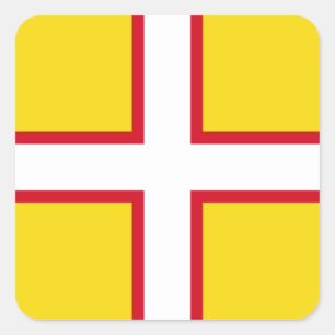 Vlag van Dorset Vierkante Sticker