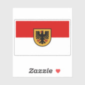 Vlag van Dortmund, Duitsland Sticker (Vel)