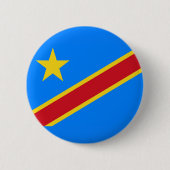 Vlag van DR Congo Ronde Button 5,7 Cm (Voorkant)