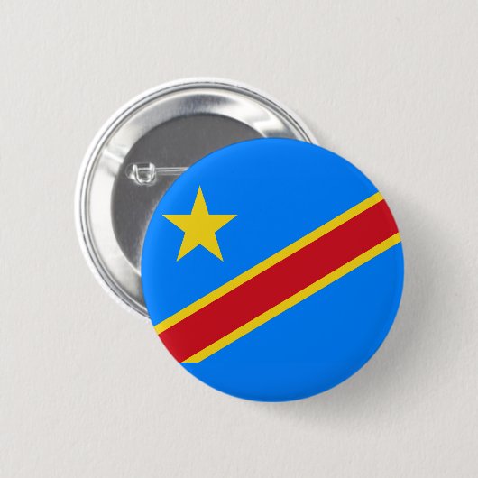 Vlag van DR Congo Ronde Button 5,7 Cm (Voorkant /achterkant)