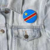 Vlag van DR Congo Ronde Button 5,7 Cm (In situ)