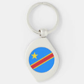 Vlag van DR Congo Sleutelhanger (Voorkant)