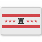 Vlag van Drenthe, Nederland Sticker (Voorkant)