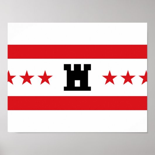 Vlag van Drenthe Poster (Voorkant)