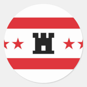 Vlag van Drenthe Ronde Sticker