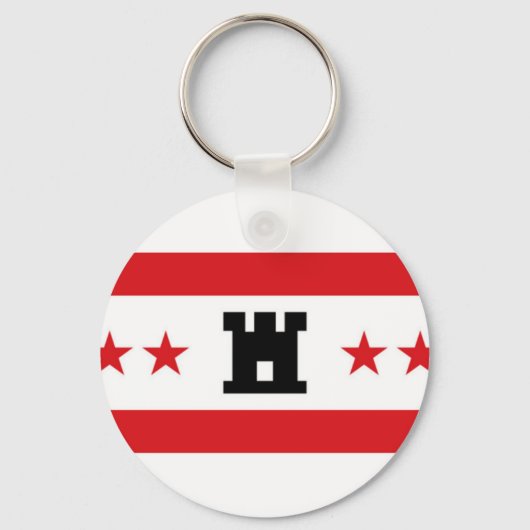 Vlag van Drenthe Sleutelhanger (Voorkant)