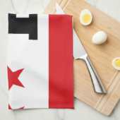 Vlag van Drenthe Theedoek (Quarter Fold)
