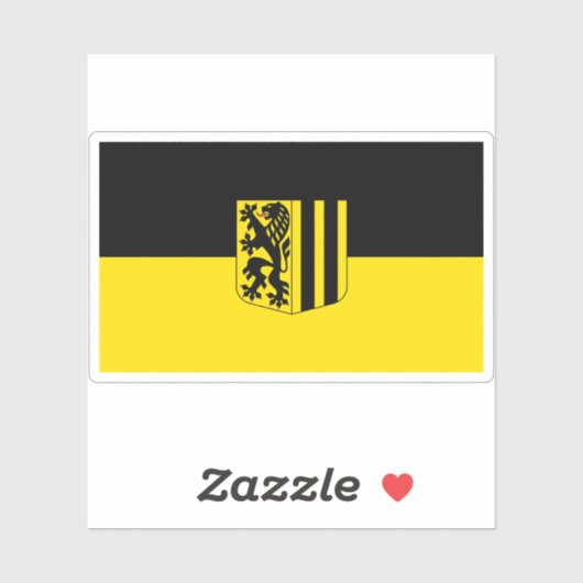 Vlag van Dresden, Duitsland Sticker (Vel)
