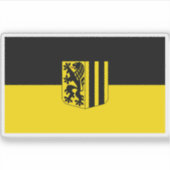 Vlag van Dresden, Duitsland Sticker (Voorkant)