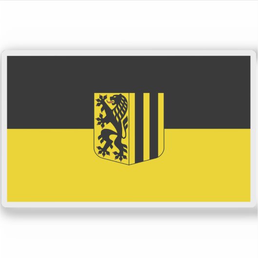 Vlag van Dresden, Duitsland Sticker (Voorkant)