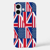 Vlag van dubbel staatsburger Amerikaans & Brits Case-Mate iPhone Case (Achterkant)