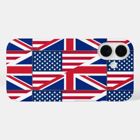 Vlag van dubbel staatsburger Amerikaans & Brits Case-Mate iPhone Case (Achterkant (horizontaal))