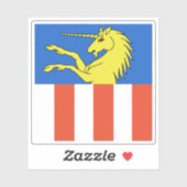 Vlag van Dübendorf (Duebendorf), Zwitserland Sticker (Vel)