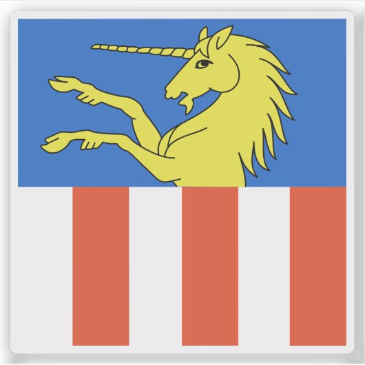 Vlag van Dübendorf (Duebendorf), Zwitserland Sticker (Voorkant)