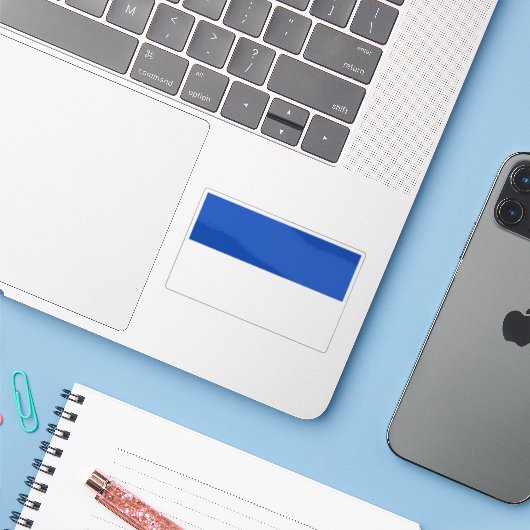 Vlag van Duisburg, Duitsland Sticker (Laptop met iPhone)