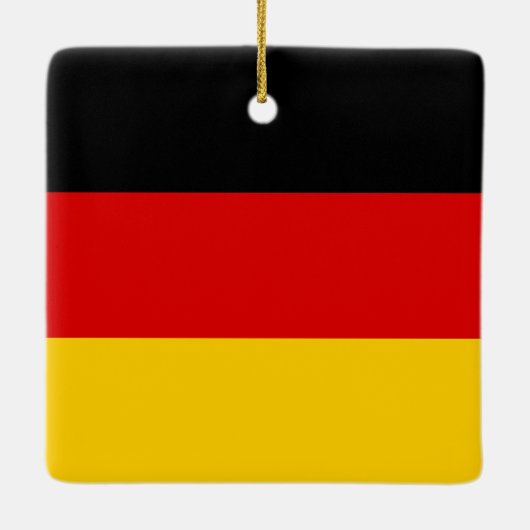 Vlag van Duits Zwart Rood Goud Dubbelzijdig Keramisch Ornament (Achterkant)