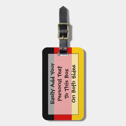 Vlag van Duitse Easy ID Bagagelabel (Voorkant verticaal)