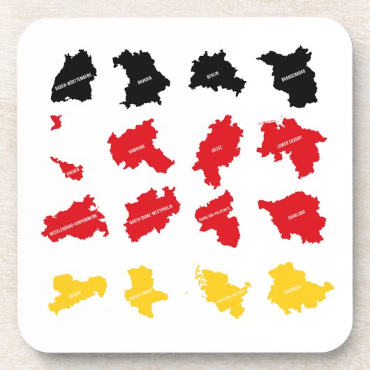 Vlag van Duitse Staten Bier Onderzetter (Voorkant)
