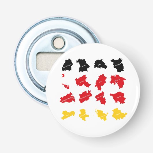 Vlag van Duitse Staten Button Flesopener (Voorkant)