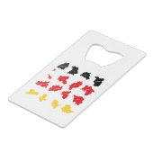 Vlag van Duitse Staten Creditkaart Flessenopener (Voorkant Gekanteld)