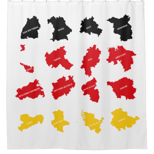 Vlag van Duitse Staten Douchegordijn (Voorkant)