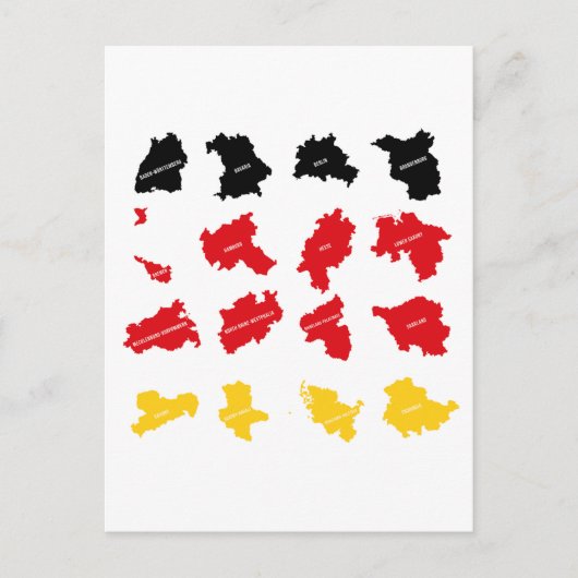 Vlag van Duitse Staten Feestdagenkaart (Voorkant)