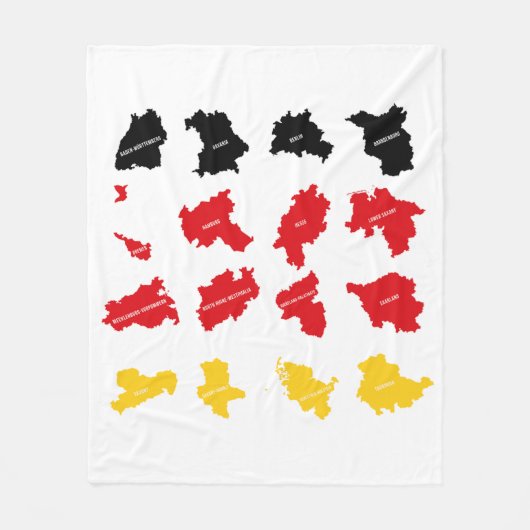 Vlag van Duitse Staten Fleece Deken (Voorkant)