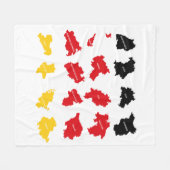 Vlag van Duitse Staten Fleece Deken (Voorkant (Horizontaal))