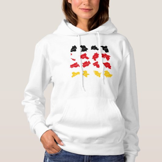Vlag van Duitse Staten Hoodie (Voorkant)