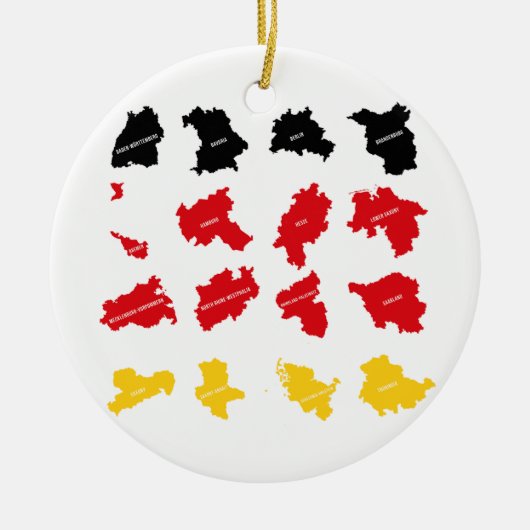 Vlag van Duitse Staten Keramisch Ornament (Voorkant)