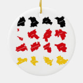 Vlag van Duitse Staten Keramisch Ornament (Achterkant)