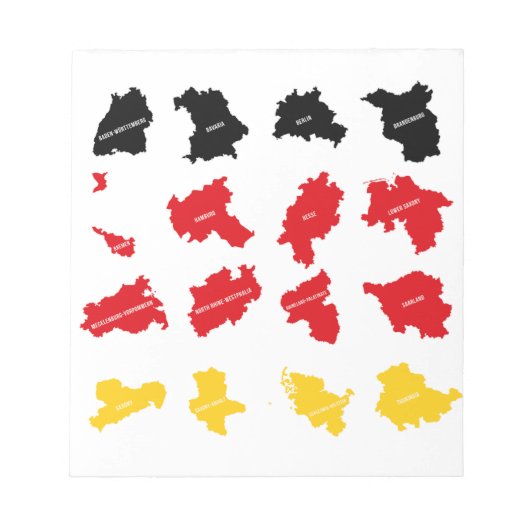 Vlag van Duitse Staten Notitieblok (Voorkant)