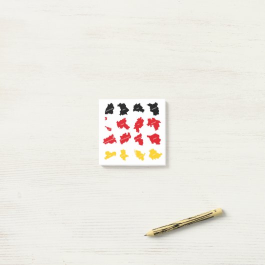 Vlag van Duitse Staten Post-it® Notes (Op bureau)