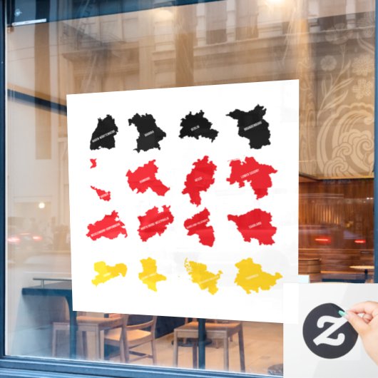 Vlag van Duitse Staten Raamsticker (Cafe Raam)